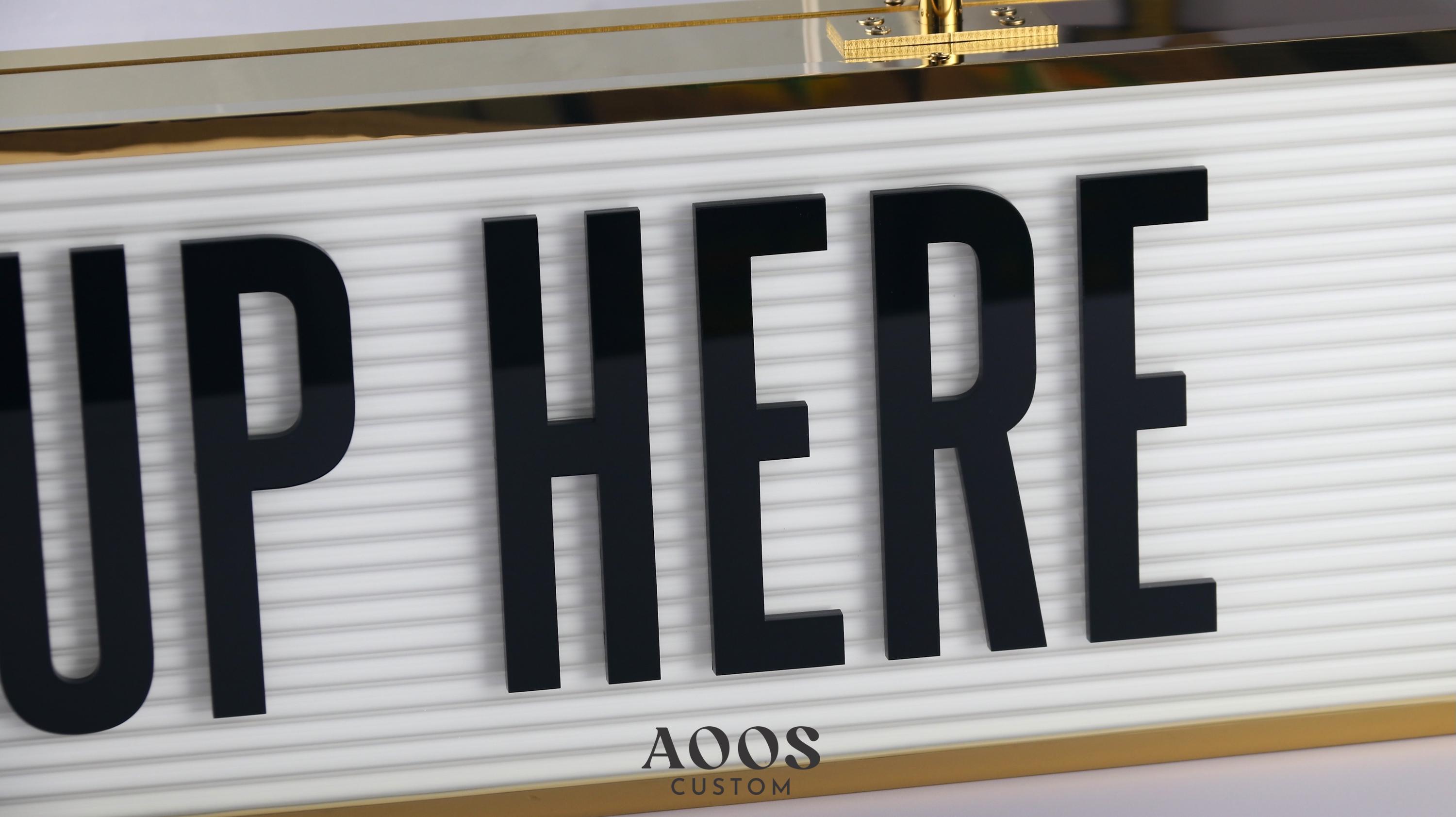 Custom Ceiling Hanging Double Sided LED Light Box Business Sign