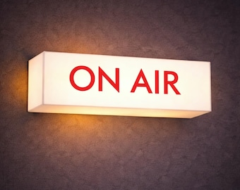 Custom Sign Light Box, Vintage LED Studio Warning Light for Recording, Podcast, YouTube, Live Streaming