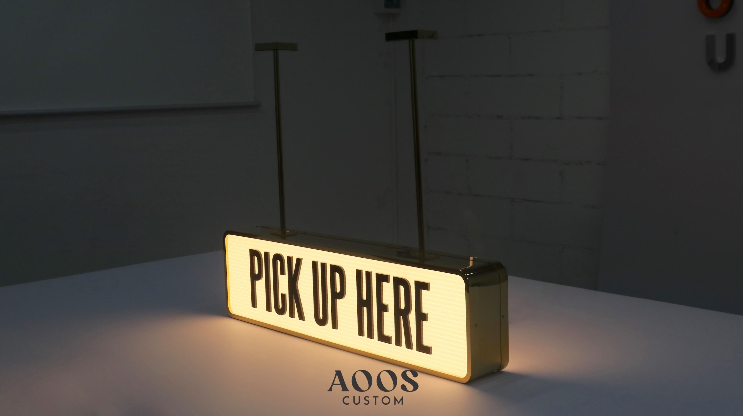 Custom Ceiling Hanging Double Sided LED Light Box Business Sign