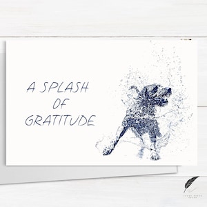 Golden Doodle Grußkarte | Ein Spritzer Dankbarkeit | Niedliche Hund Grußkarte | Nachricht anpassen oder leer lassen |  Tier Danke Karte
