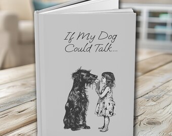 Personalized Girl Shares Ice Cream Journal | Cute Custom Text Notebook | Dog Lovers Custom Journal | Custom Girls Book Text | Dog Notebook