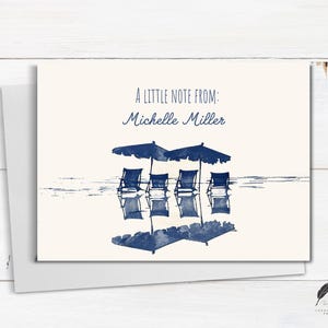 Personalisierte Oceanside Karte | Benutzerdefinierte Name Notiz Karte | Küsten Dankeschön Stationär | Urlaub Notizpapier | Strand Lager | Karten & Umschläge