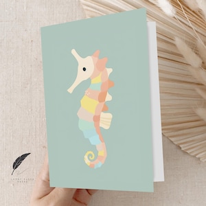 d'invitation d'hippocampe de Zazzle.be Liste d'envies Vous avez des idées ? de voeux Sea Life | Chambre de bébé baby shower | Message personnalisé ou blanc à l'intérieur | Carte de correspondance et enveloppe