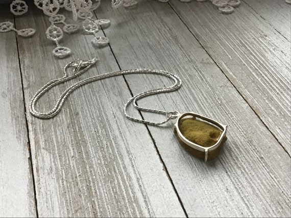 Druzy necklace, sterling silver geode necklace, y… - image 9