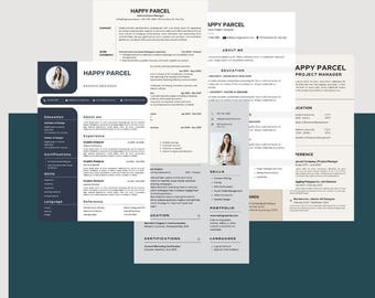 ATS Friendly Resume Template Bundle | 10 Professional Canva CV + Cover Letter | Instant Download