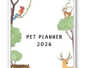 2026 Pet Planner Bundle | Dog & Cat Health Tracker | Pet Care Organizer PDF