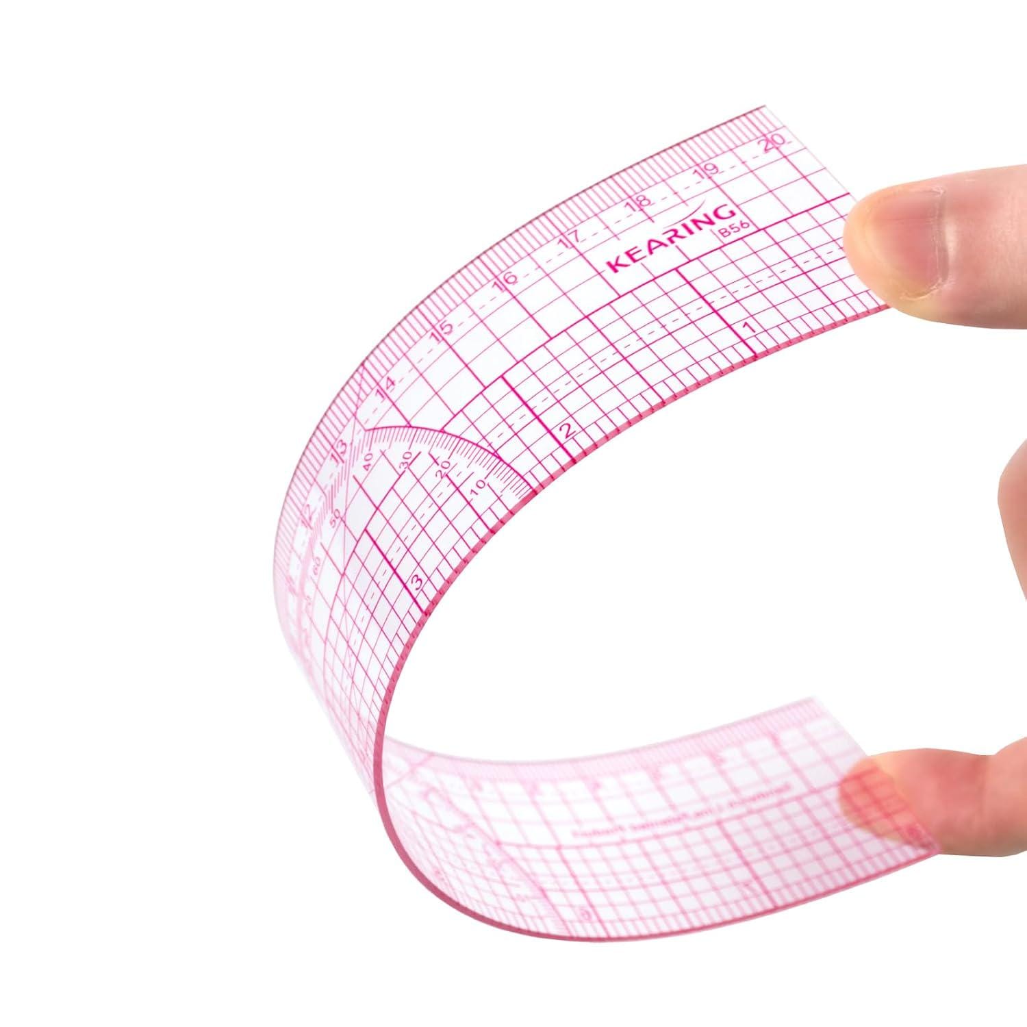 Kearing® Clear Pattern Grading Ruler, Dual Scale Sewing Graph Ruler for ...