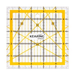 Non-Slip Acrylic Quilting Ruler: Ambidextrous Sewing Square, 3mm Thick