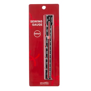 Sliding Marker Sewing Gauge Black 6&quot; for Marking of Hems, Tucks, Pleats, Buttonholes, Nickel with Black Printing, Aluminum Seam Gauge
