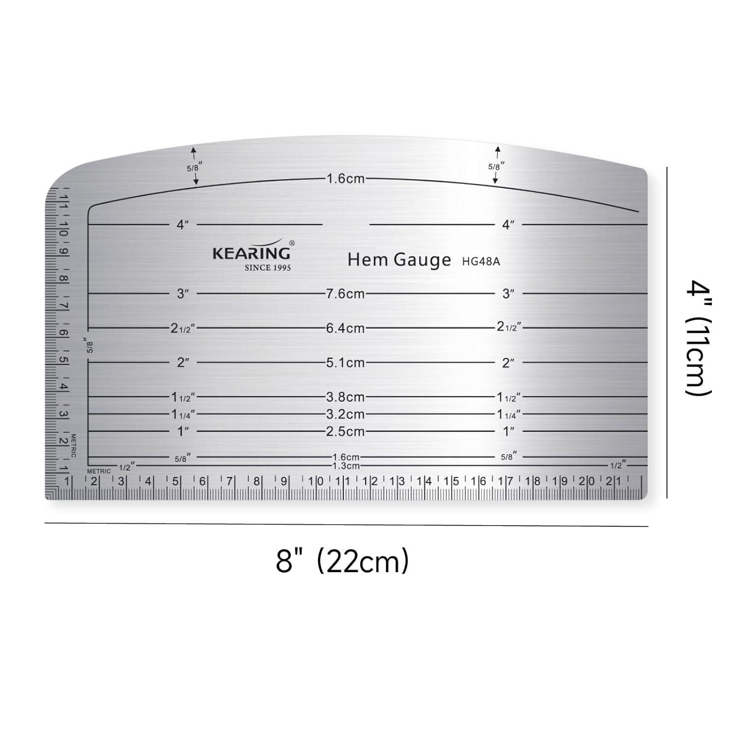 Kearing® Aviation Aluminum Hot Hem Gauge, Heat-resistant Ironing Ruler ...