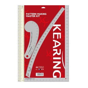 Pattern Making Master Kit Aluminum. 2 Curve Rulers, L-Square and Quilting Ruler. Patterns, Sewing, Quilting, and Fabric Marking, 4 Piece Set