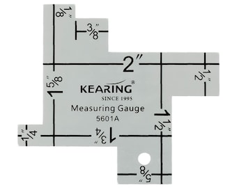 1/8"x 2" Seam Gauge | Seam Allowance Ruler with Smooth Edge | Pocket Measuring Tool for Quilting & Tailoring