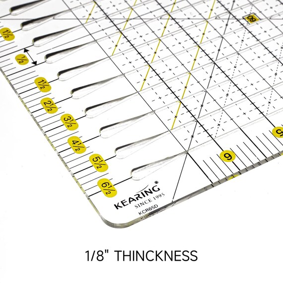 Extra Long Quilting Ruler Saccgt Slotted Quilting Ruler Patchwork Ruler ...