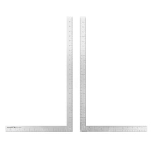 Premium L-Square Ruler with Multi-Scale Marking, Professional Fashion Designer Sewing Ruler for Pattern Making, Quilting, Design, 24&quot; x 14&quot;