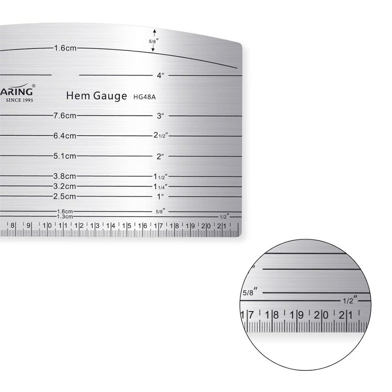 8 X 4 Hot Hem Gauge | Heat-resistant Ironing Ruler for Hems & Curves - Etsy