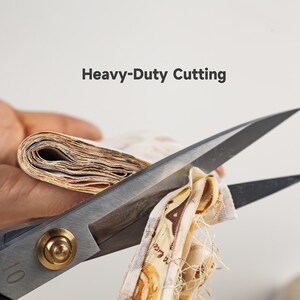 Heavy Duty Fabric Scissors | Tailors Shears for Dressmaking, Sewing, Quilting - 9" 10" 11" 12" image 4