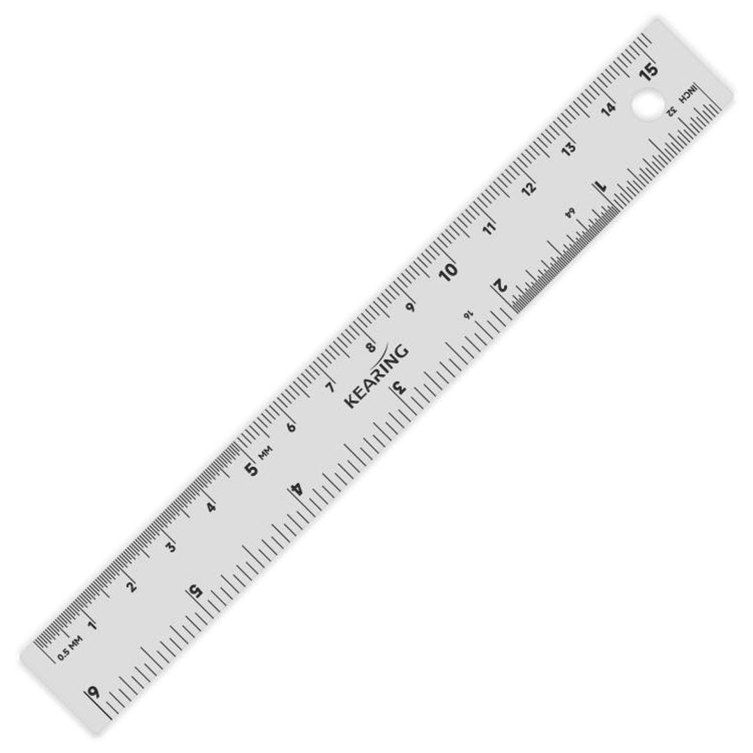 Kearing® Stainless Steel Ruler With Both Imperial and Metric Markings ...