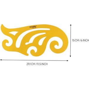 Kearing French Curve Ruler Template, Multifunctional Geometric Drawing Ruler Flexible Plastic Drafting Measuring Tool Drawing Templates