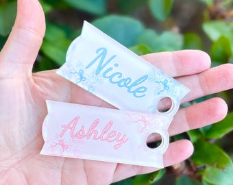 Love Shack Stanley Cup Name Plate, Coquette Bow Tumbler Topper, Personalized Stanley Accessory, Pink Girly Aesthetic Cup Decor, Gift For Her