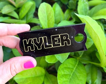Galaxy Stanley Name Plate, Space Tumbler Topper, Dark Star Aesthetic Cup Accessory, Personalized Name Stanley Decor, Sci Fi Inspired Gift