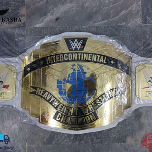 NEW Intercontinental Heavyweight Wrestling Championship Replica Belt Adult Size brass plate