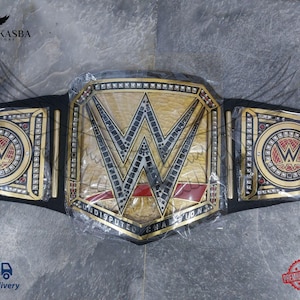 undisputed Wrestling Championship Replica Belt with Cowhide Leather & Brass Plates