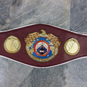 WBO World Championship Replica Boxing Belt: 3D Die-Cast, Adult Size