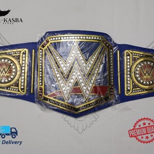 Universal Heavyweight Championship Replica Belt: Cowhide Leather, Brass Plates