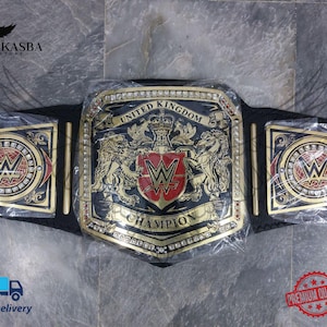 United Kingdom Wrestling Championship Replica Belt: Adult Size, Cowhide Leather