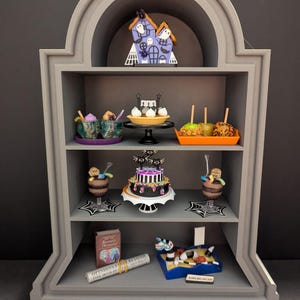 Tombstone Shelf | Miniverse Halloween Display | Wall Mountable Shelf | 3D Printed