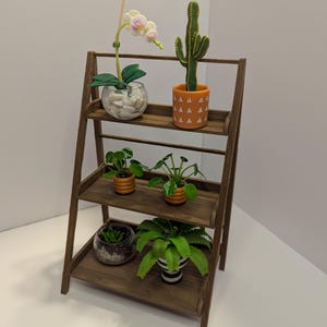 1:6 Scaled Mini Plant Shelf | Miniverse Display | Miniverse Nature Series | Miniverse Furniture | 3D Printed