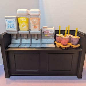 1:6 Scaled Boba Tea / Juice Bar | Miniverse Display | Miniverse Diner | Miniverse Furniture | 3D Printed