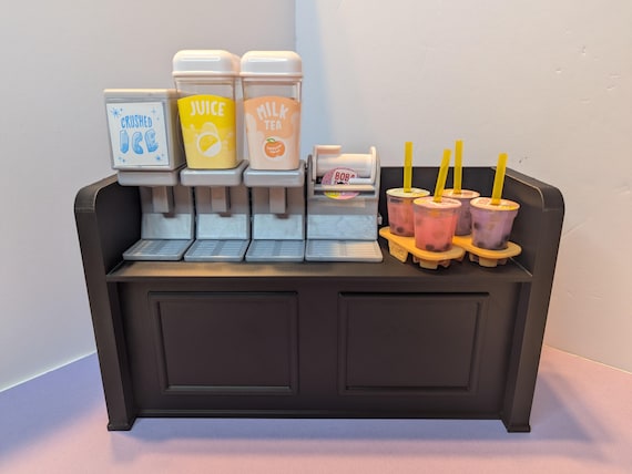 1:6 Scaled Boba Tea / Juice Bar | Miniverse Display | Miniverse Diner | Miniverse Furniture | 3D Printed