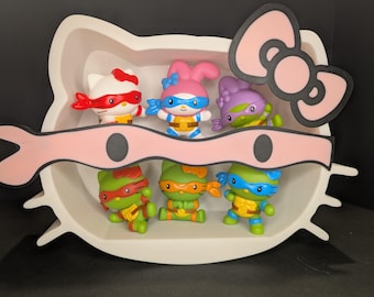 Small HK x TMNT Display  | Happy Meal Display | Wall Mountable Shelf | 3D Printed