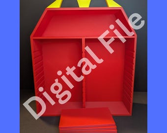 DIGITAL FILE |  SuperSized Lil McDonald's Display  | Happy Meal Display | Wall Mountable Shelf | 3D Printed
