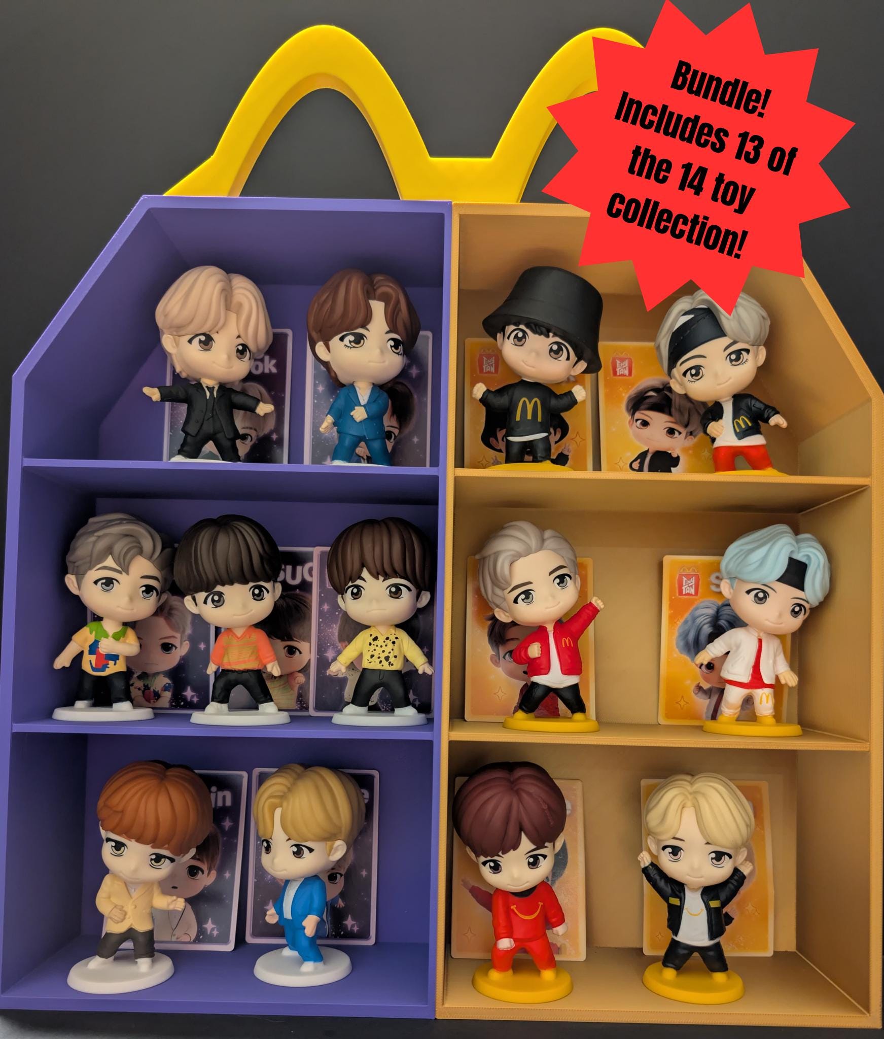 BUNDLE Supersized BTS X Tinytan Display W/ 13 Toys | Happy Meal