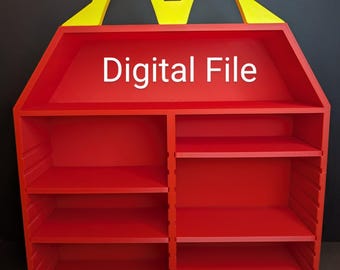 DIGITAL FILE |  SuperSized Lil McDonald's Display  | Happy Meal Display | Wall Mountable Shelf | 3D Printed