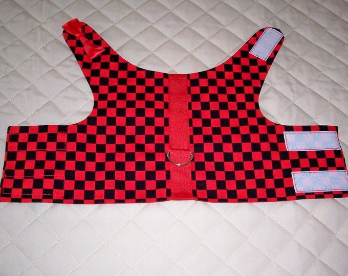 SALE Small Red and Black Dog Harness Vest Clothing Pets Etsy
