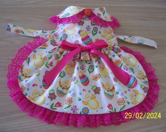 SALE Easter Small Dog Dress Colorful Eggs Chicks Flowers Collars Pets Clothes