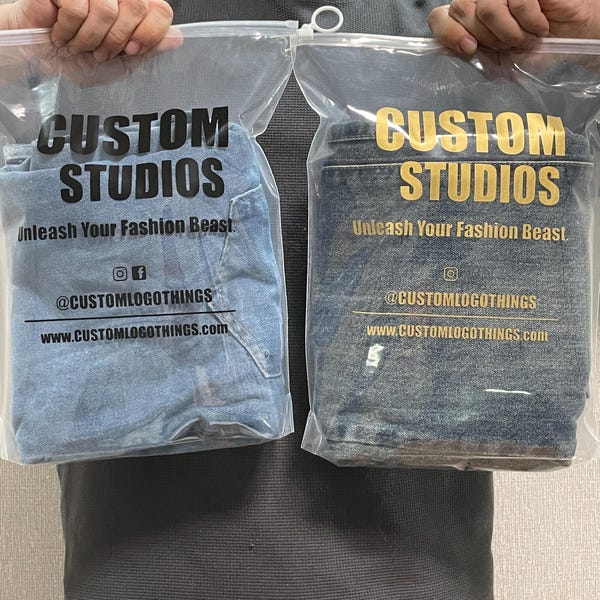 Custom Clear Zipper Bags With Logo: Frosted Recyclable Plastic