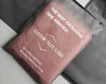 Bolsas personalizadas con cremallera, color negro mate esmerilado, de 5 a 1000 unidades. Bolsas de embalaje de ropa de alta calidad con logotipo impreso para envíos de polietileno.