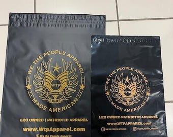 Wholesae Custom Black shipping bag with your brand logo