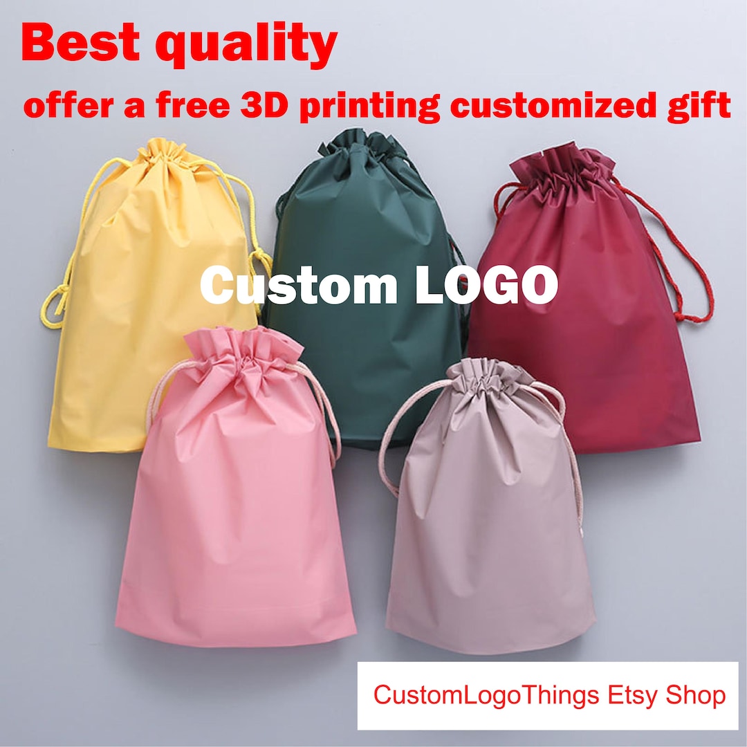 Custom High Quality Drawstring Bag With Logo Printed, Drawstring ...
