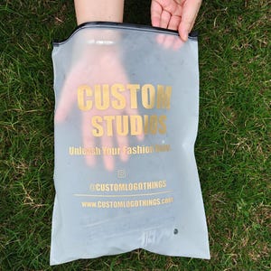 5-500 Bolsas esmeriladas personalizadas, bolsas de plástico para prendas de alta calidad, bolsas de polietileno personalizadas para envíos postales, bolsas con cierre personalizadas