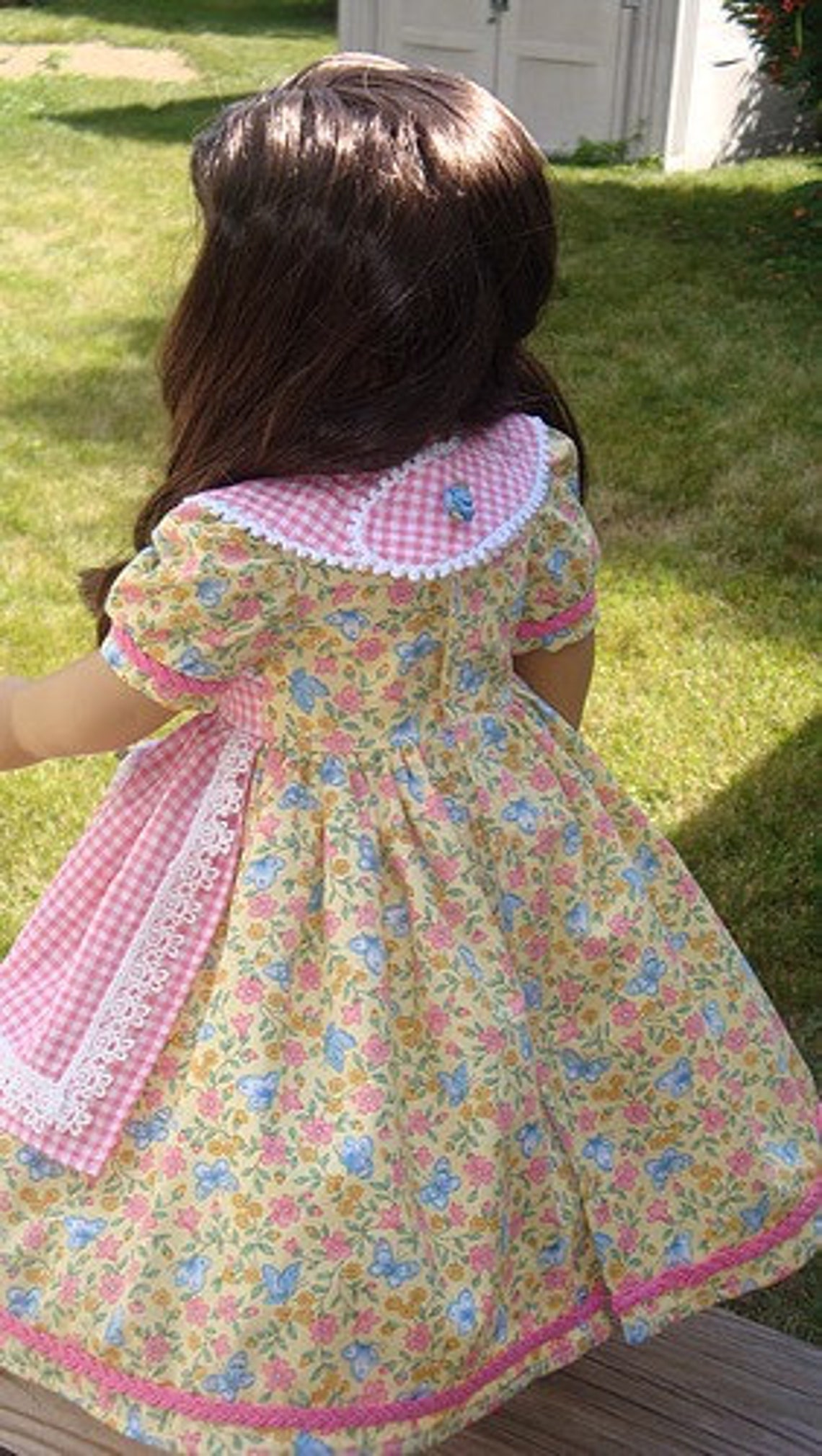 American Girl Doll Clothes Mid 1800's Apron Gown For Etsy
