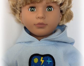 18 inch Doll Clothes:  Gaming Theme Hoodie Fits Our Generation or Similar Dolls