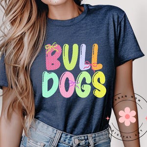 Polka Dot & Bows Bulldogs PNG | School Mascot Sublimation Design | Coquette designs | Bulldogs PNG | Bulldogs Spirit Wear