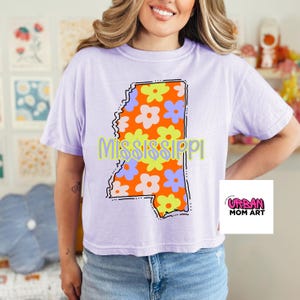Mississippi Groovy Floral PNG