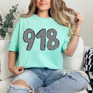 918 Checkered PNG, Tulsa Area Code PNG, Retro Number PNG, Trendy png, Checkered png