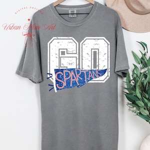 Go Spartans PNG | Distressed Varsity Game Day Design | School Spirit PNG | Spartans Game Day
